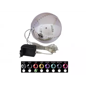 EUROPALMS LED snehová guľa 15cm, červená 83501243