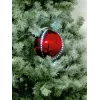 EUROPALMS LED snehová guľa 15cm, červená 83501243