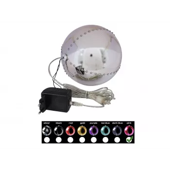 EUROPALMS LED snehová guľa 15 cm, ružová 83501246