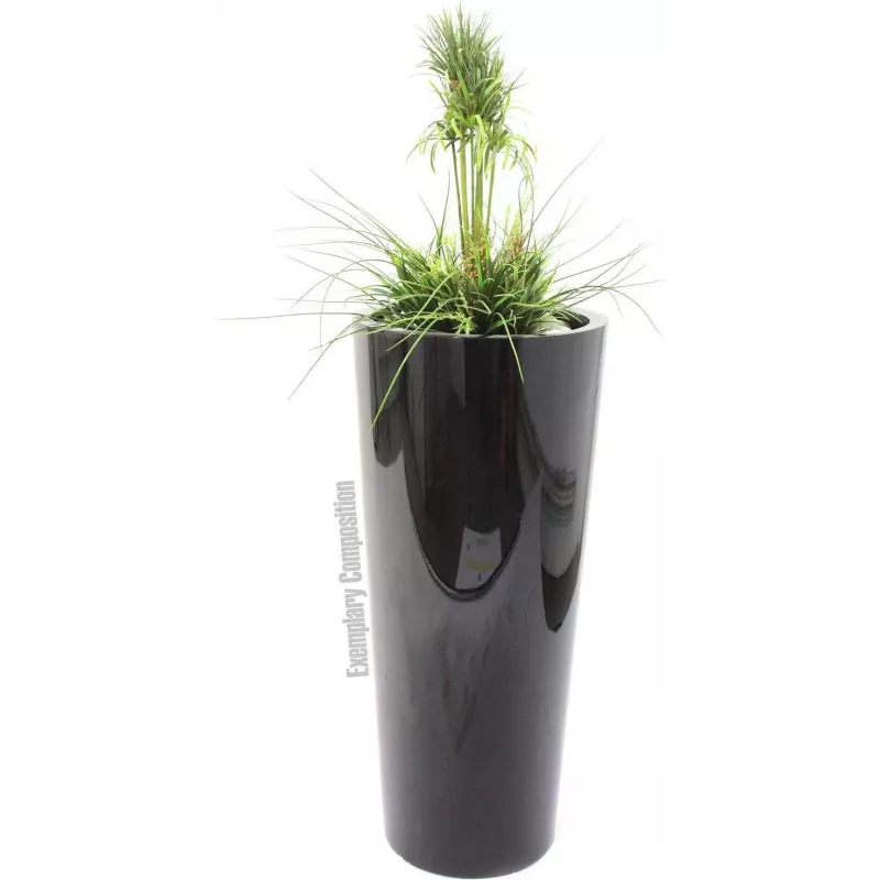 EUROPALMS aranžmán umelej trávy, 90 cm, zelený, v čiernom kvetináči 82600137