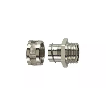 HellermannTyton SC40-FM-M40 poniklovaná mosadzná spojovacia skrutka M40 pre 40 mm ochrannú hadicu SC