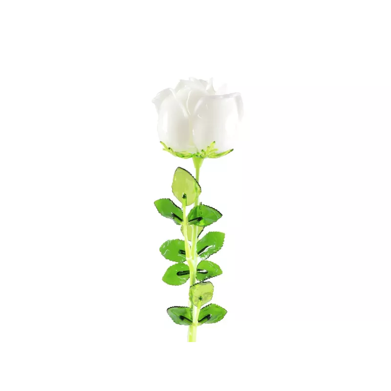 EUROPALMS Crystal Rose umelý kvet, biela, 81 cm, 12 ks 82600208