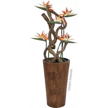 EUROPALMS Umelý strelícia kvet, oranžový, 95 cm 82530559