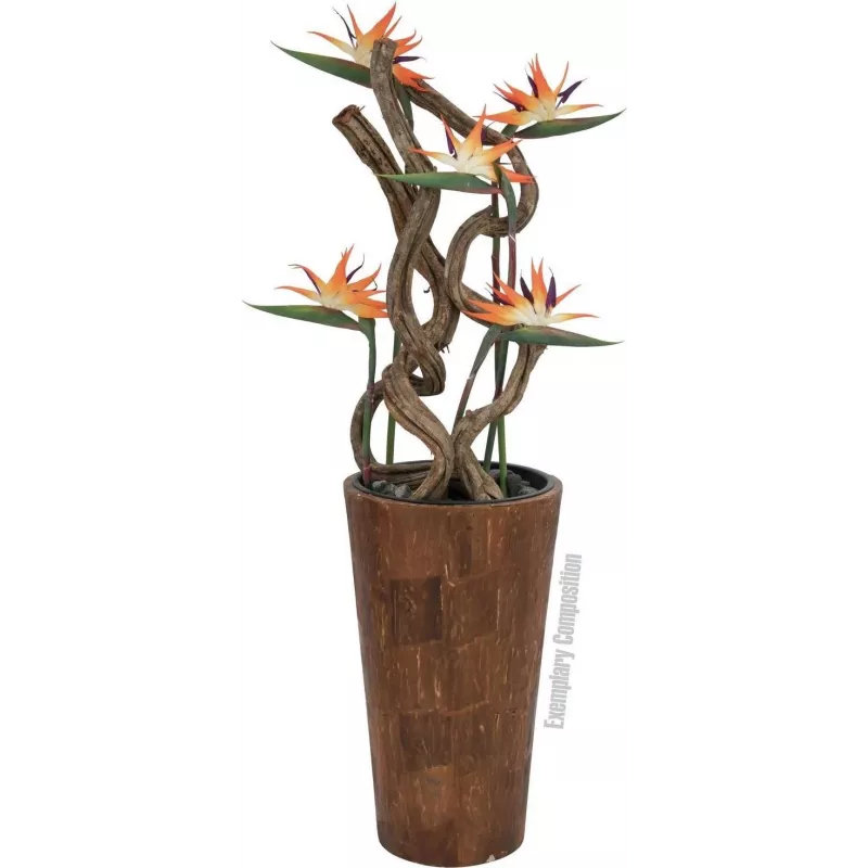 EUROPALMS Umelý strelícia kvet, oranžový, 95 cm 82530559