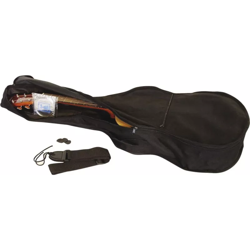 Dimavery AC-303 koncertná gitara 1/2 veľkosť prírodná, okoume krk, lipová vrchná doska, 535 mm menzúra
