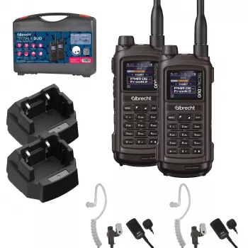 Albrecht Tectalk Duo PMR446 + Freenet 1W sada ručných vysielačiek s pevným puzdrom (balenie 2 ks) 29148.S1