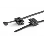 HellermannTyton T50ROSEC5A-PA66W-BK káblová spona s klipom, 200 mm x 4,6 mm, čierna, 100 kusov 156-03219