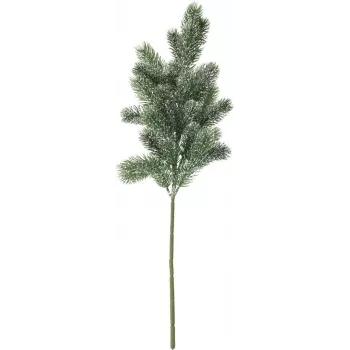 EUROPALMS zasnežená vetva jedle, PE, 65 cm (83500421)