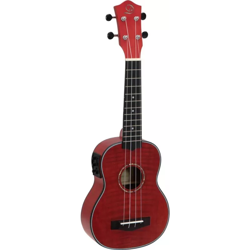 DIMAVERY UK-100 sopránová ukulele, Flamed Red 26255807