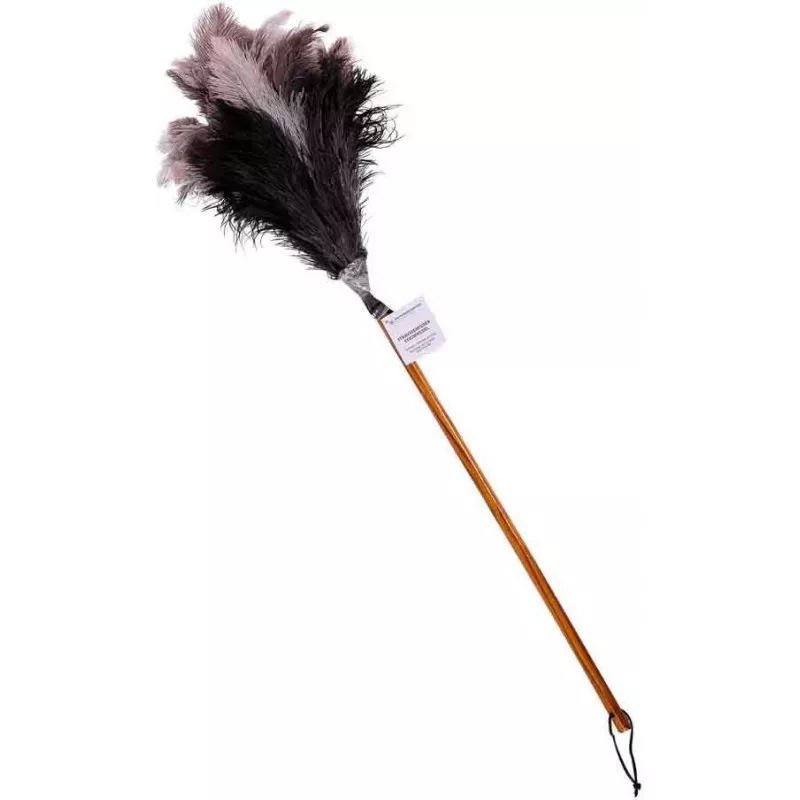 Bürstenhaus Redecker prachová metlička z pštrosieho peria so strednou hlavou, bukový držiak, 50 cm 468807