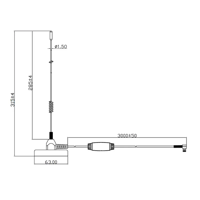 Midland Albrecht MAG31 DAB+ magnetická anténa so zosilňovačom, pásmo III, 3 m kábel, SMB konektor 62336