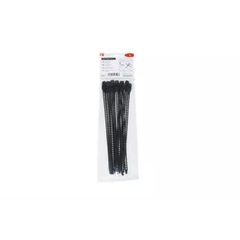 HellermannTyton SOFTFIX® opakovane použiteľná káblová spona 260 x 7 mm, čierna, balenie 12 ks 115-07270
