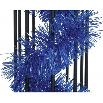 EUROPALMS metalická girlanda, modrá, 12,5 x 270 cm 8350054D