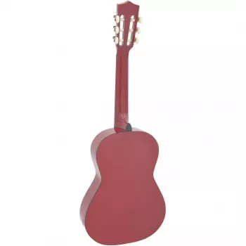 Dimavery AC-303 koncertná gitara 1/2 veľkosť červená s gigbagom, ladičkou, trsátkami a popruhom pre začiatočníkov