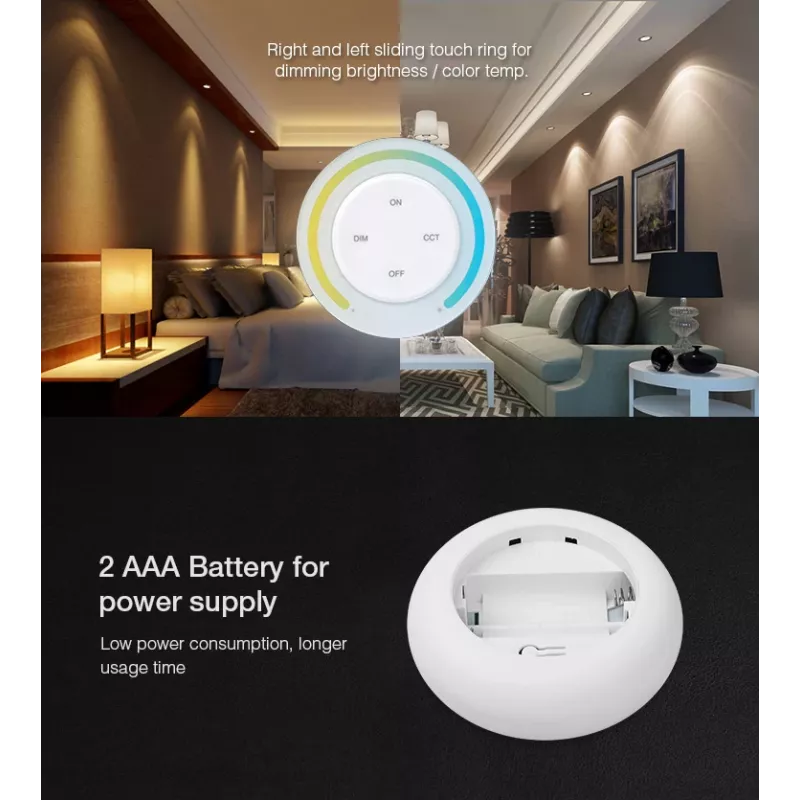 SYNERGY21 S1-G Sunrise LED diaľkový ovládač pre Dual White CCT MiLight/MiBoxer systémy