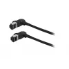 SYNERGY21 S218115 CAT6A S/FTP Slim patch kábel, RJ45, 2m, čierny, 500MHz, LSZH, otočný konektor