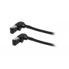SYNERGY21 S218115 CAT6A S/FTP Slim patch kábel, RJ45, 2m, čierny, 500MHz, LSZH, otočný konektor
