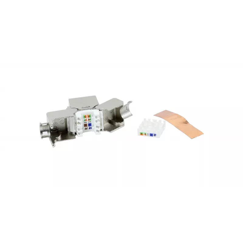 SYNERGY21 S216378V3 CAT8.1 RJ45 Keystone modul, Slim-line krátky, GHMT certifikovaný, biely