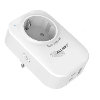 ALLNET ESP32 WLAN Smart zásuvka s meraním energie a 2x USB nabíjačka ALL3079