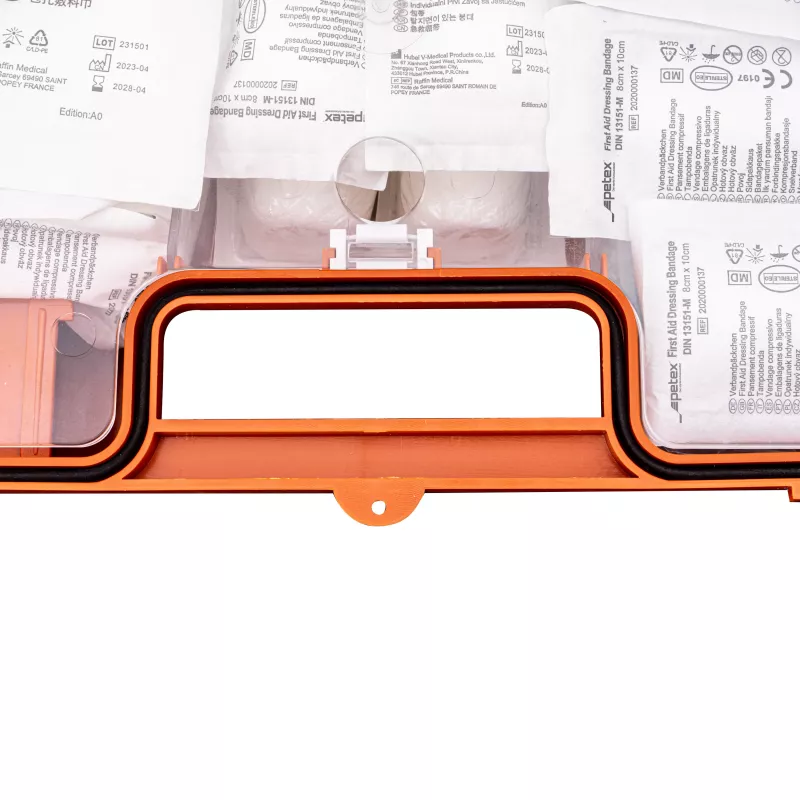 PETEX 43924035 DIN 13169 lekárnička, oranžová, 350 x 140 x 240 mm