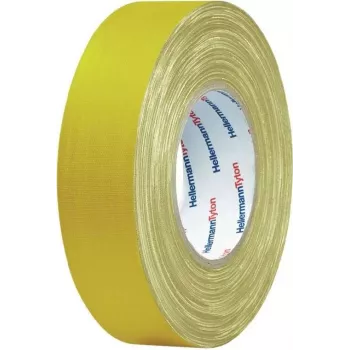 HellermannTyton HTAPE-TEX-19x10 viacúčelová tkaninová páska, žltá, 19 mm x 10 m 712-00202