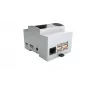 ALLNET DIN-lištové montážne puzdro pre Raspberry Pi 4 Model B s priehľadným okienkom, sivé 25.0410000.RP4