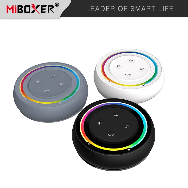 SYNERGY21 S2-g LED diaľkový ovládač RGB+CCT pre MiLight/MiBoxer, 4 zóny, 2,4GHz, sivý
