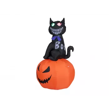 EUROPALMS Halloween nafukovacia figúra mačka s tekvicou, 183cm 83316152