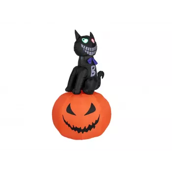 EUROPALMS Halloween nafukovacia figúra mačka s tekvicou, 183cm 83316152