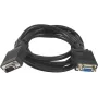 SYNERGY21 S215297 VGA predlžovací kábel, 1,8 m, konektor samec na konektor samica, čierny