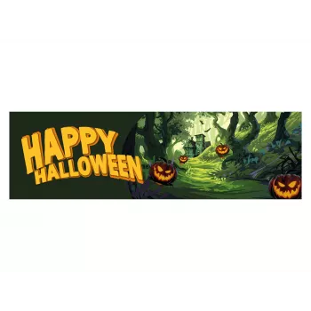 EUROPALMS Halloween banner, strašidelný les, 300x90cm 80164205