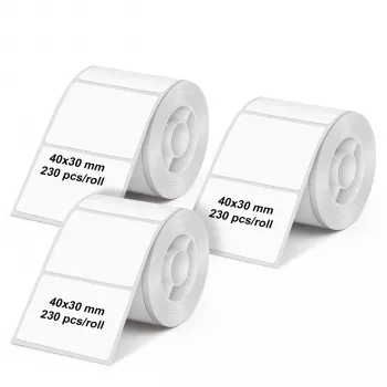 Olympia 6321 termopapierové etiketové rolky 40 mm x 30 mm biela 690 etikiet