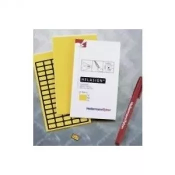 HellermannTyton 598-92427 odlepovacie žlté vinylové termotransferové etikety, 44 x 10 mm, 440 etikiet