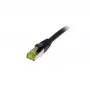 SYNERGY21 CAT6A S-STP outdoorový patch kábel RJ45 0,25 m čierny UV-/vodoodolný