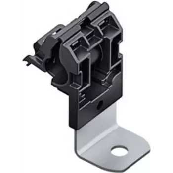 HellermannTyton 151-01643 RCA90SM6-PA66HIRHSUV/ST/ZN-BK račňový P-clip, skrutkovacie upevnenie, PA66HIRHSUV, pozinkovaný oceľový plech, čierny