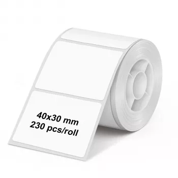 Olympia 6320 rolka etikiet 40 mm x 30 mm biela 230 etikiet
