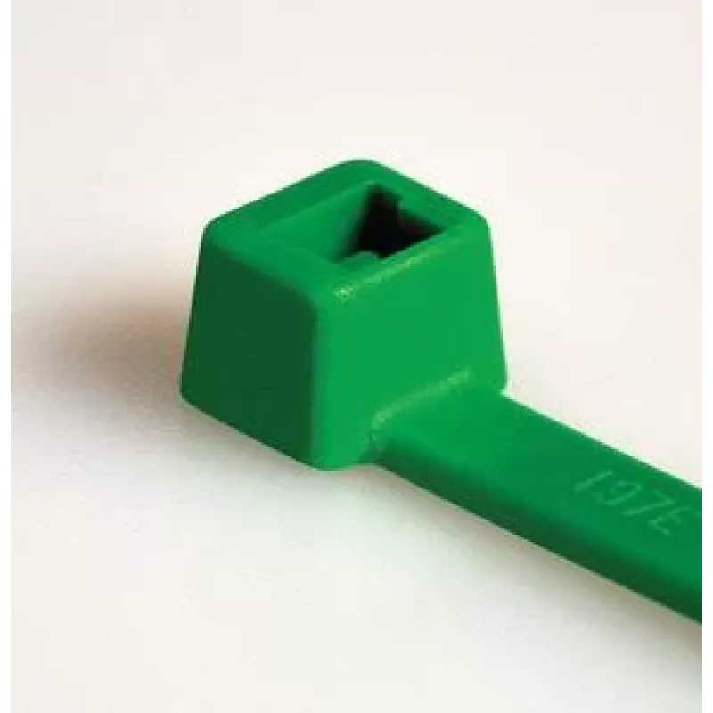 HellermannTyton T18R zelené káblové viazače, 100 x 2,5 mm, PA66, 80 N, 100 ks (116-01815)