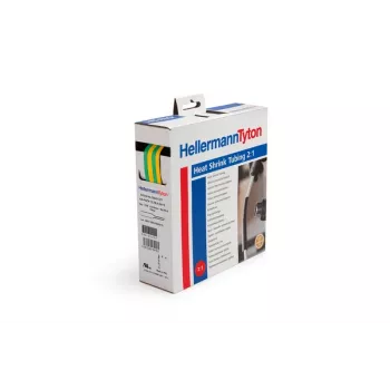 HellermannTyton HIS-PACK-3,2/1,6-GNY teplom zmršťovacia bužírka 3,2/1,6 mm zelená/žltá 10 ks po 1 m