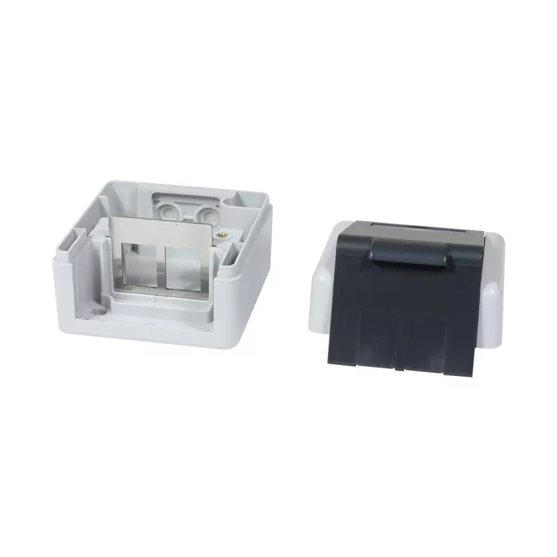 SYNERGY21 Keystone modul nadomietkové puzdro IP44 pre 2 moduly, biele S216388