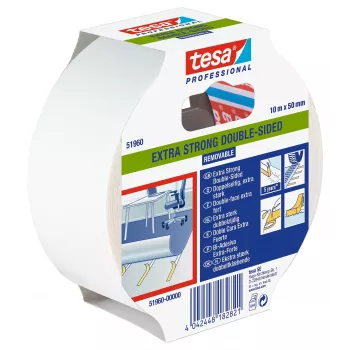 tesa 51960-00000-11 Transparentná obojstranná PET lepiaca páska 10 m x 50 mm