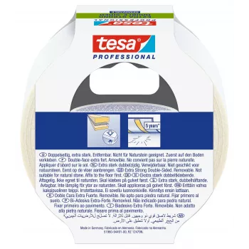tesa 51960-00000-11 Transparentná obojstranná PET lepiaca páska 10 m x 50 mm
