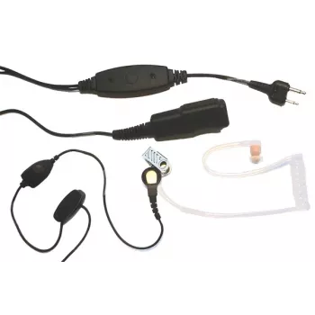 MIDLAND Albrecht AE 31-PT07 In-ear mono headset s mikrofónom na ramienku a PTT, káblový, 2-pin pripojenie, čierny 41990