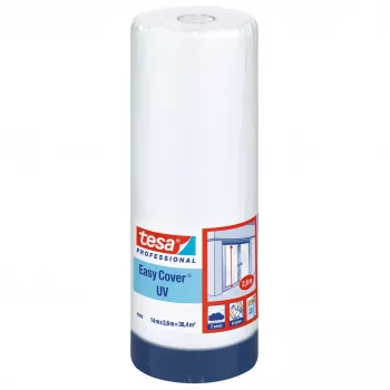 tesa Easy Cover 4369 UV krycia fólia s integrovanou lepiacou páskou, transparentná, 2,6 m x 17 m 04369-13-1