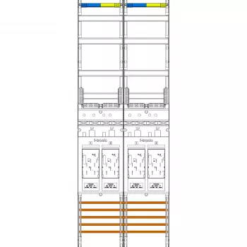 f-tronic rozvádzačové pole 2-pole E219 V=1350mm 4-eHZ 7143016