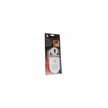 KH-SECURITY KH 100183 elektronický alarm na kľučke dverí, mobilný alarm, biela
