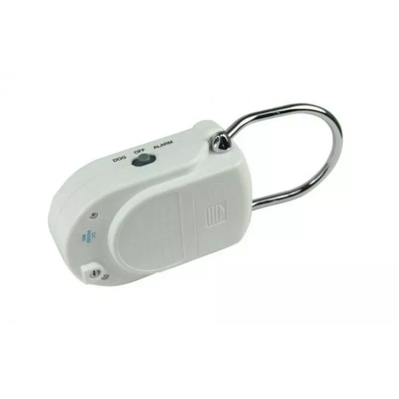 KH-SECURITY KH 100183 elektronický alarm na kľučke dverí, mobilný alarm, biela