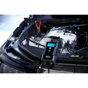 AEG LD4 10616 automatická nabíjačka autobatérií 6V/12V 2A/4A pre olovené, GEL, AGM, MF, Ca/Ca