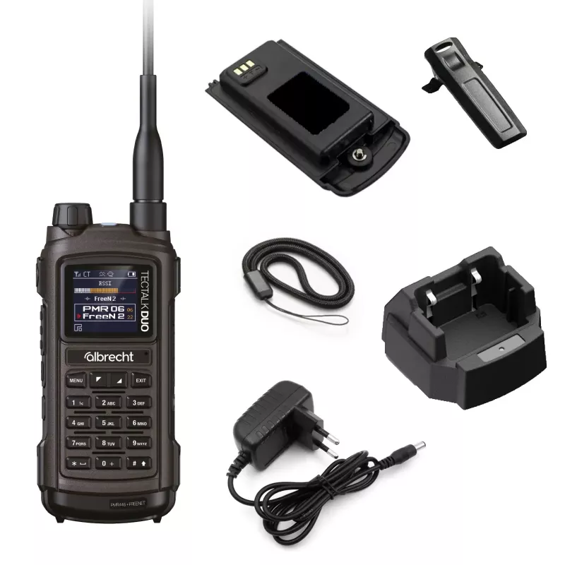 Albrecht Tectalk Duo PMR446 Freenet 1W sada vysielačiek čierna 29148