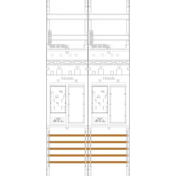 f-tronic rozvádzač elektromerov 2-pólový ER26 H=1050mm 2-eHZ 2 rezerva 7141002