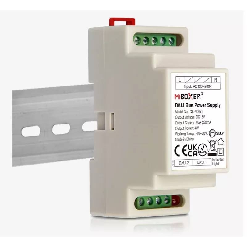 Miboxer Synergy 21 LED DALI zbernicový napájací zdroj DIN lišta (DL-POW1)